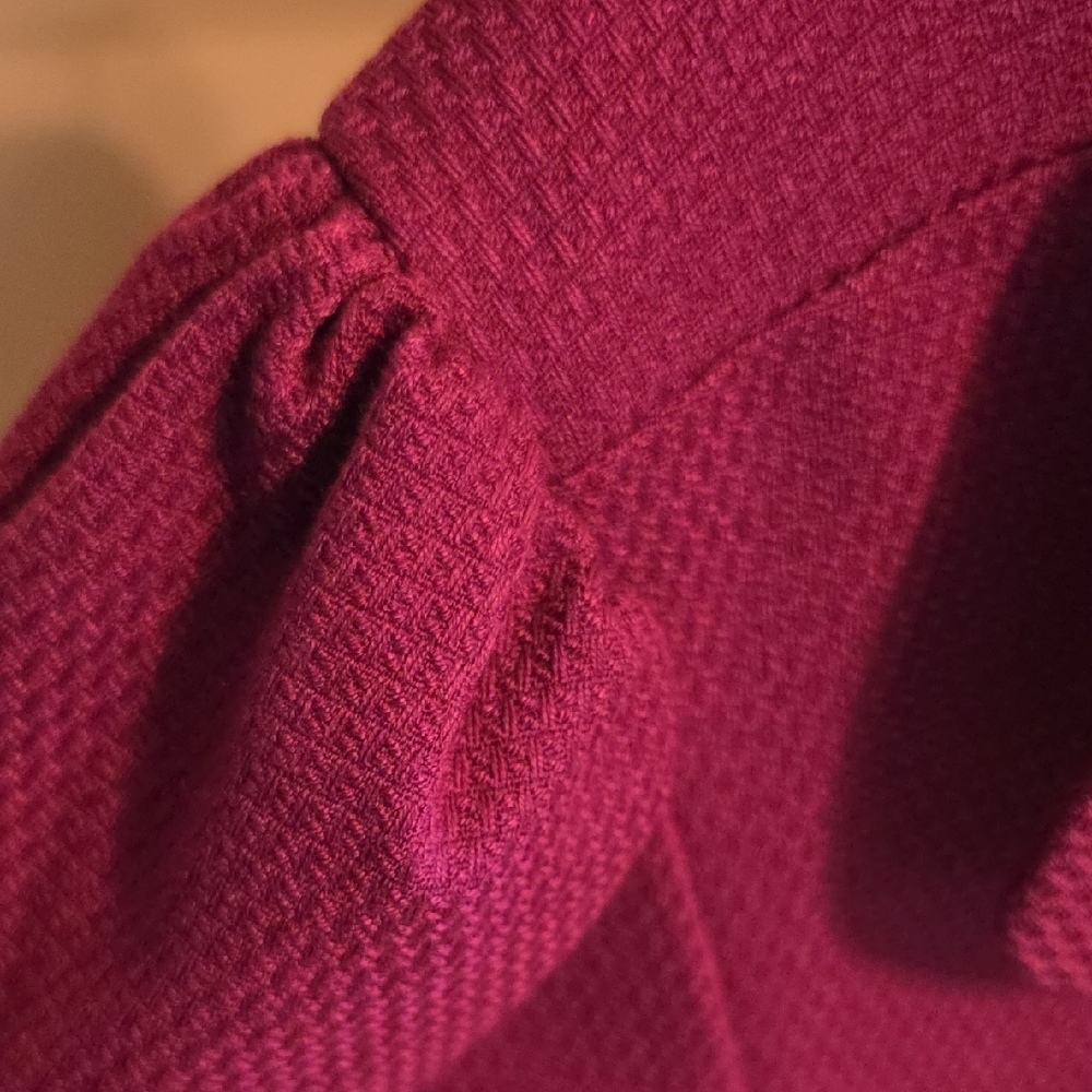 Dialogue Plum Textured Button-Front Jacket - Picture 5 of 10